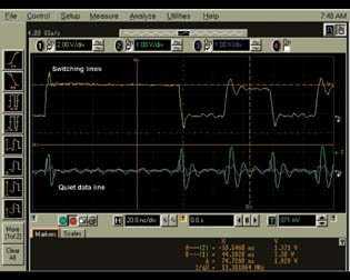 測(cè)量BGA封裝中的并發(fā)開關(guān)噪聲。