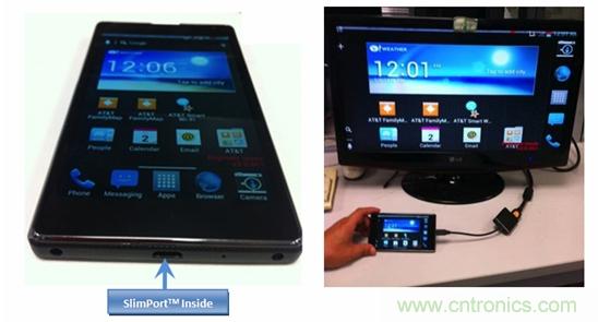 采用SlimPort接口技術(shù)的新一代Google Nexus手機(jī)樣機(jī)。