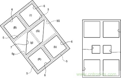 左:新型傳感器的相位差檢測單元結(jié)構(gòu),右:富士現(xiàn)有混合式傳感器的相位差檢測單元結(jié)構(gòu)