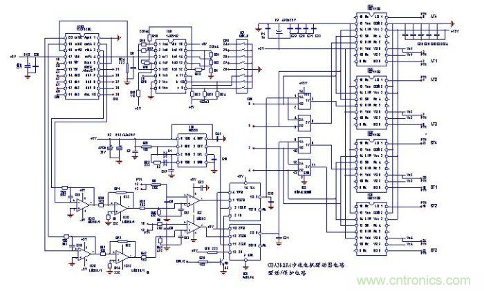 圖3：步進電機驅(qū)動器的脈沖驅(qū)動電路及步時電機的工作電流設(shè)定電路等