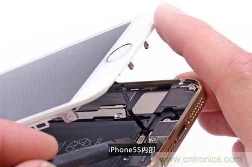 土豪金iPhone 5S拆解：內(nèi)部結(jié)構(gòu)升級(jí)，維修難度增加