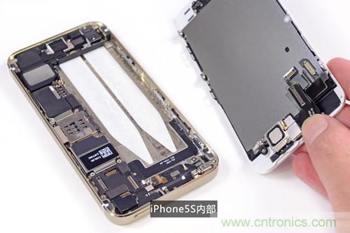 土豪金iPhone 5S拆解：內(nèi)部結(jié)構(gòu)升級(jí)，維修難度增加