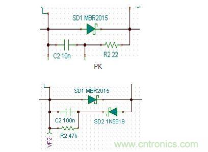 整流二極管電壓波形(RC吸收)