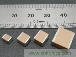 StackiCap的各規(guī)格產品尺寸：1812，2220，2225和3640