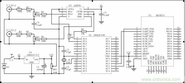 電路解讀:智能藍(lán)牙虛擬示波器整體系統(tǒng)電路設(shè)計(jì)