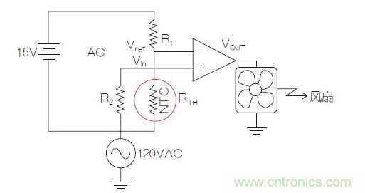 測溫電橋電路。