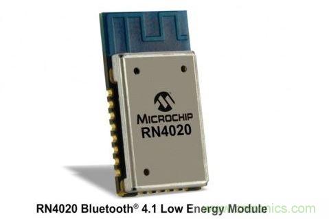 Microchip公司的RN4020模塊集成了包括天線在內(nèi)完整的低功耗藍(lán)牙射頻電路。RN4020采用密封的10mm x17mm x 2mm封裝，內(nèi)置有板載陶瓷天線、2.4GHz的低功耗藍(lán)牙收發(fā)器、帶完整的嵌入式低功耗藍(lán)牙協(xié)議棧的微控制器以及UART和USB接口。