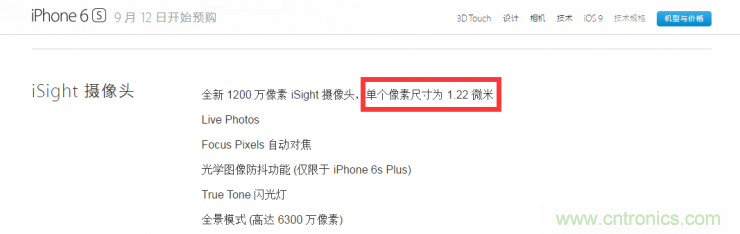 iPhone 6s告別800萬(wàn)像素，探秘新攝像頭&ldquo;1.22微米像素&rdquo;