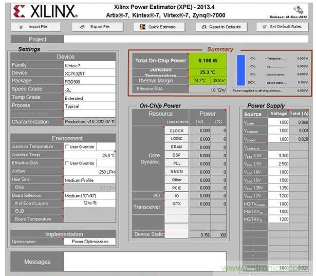 功率估算器工具。