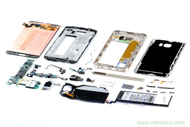 Galaxy Note5拆解，與S系列差距日漸模糊