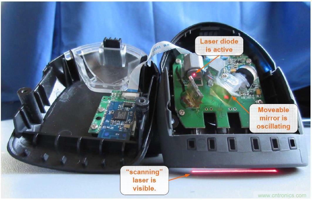 拆解45美元的藍(lán)牙無(wú)線條碼掃描槍，發(fā)現(xiàn)里面鏡中有鏡