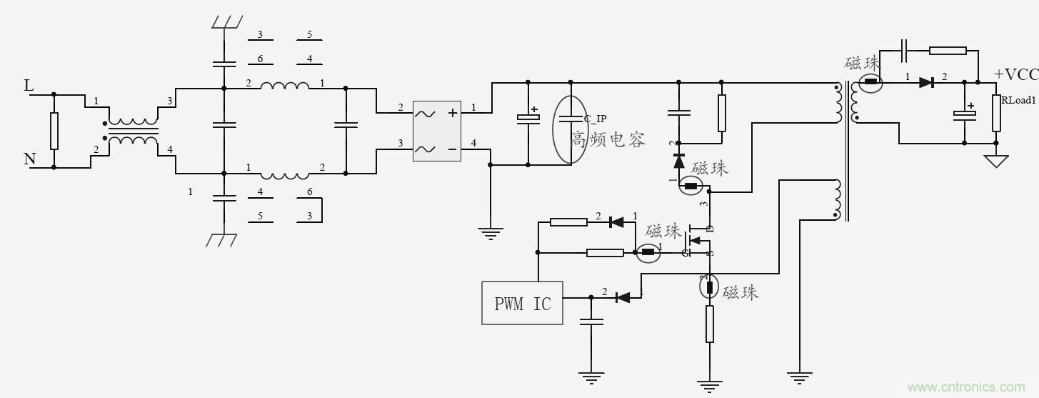 如何改善開關(guān)電源電路的EMI特性？