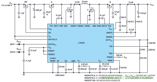 為汽車電子系統(tǒng)提供供電和保護，無開關(guān)噪聲，效率高達99.9%