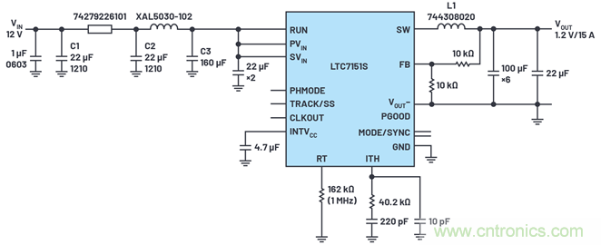 使用高效率、高頻率、低EMI DC/DC轉(zhuǎn)換器降低對陶瓷電容的電源要求