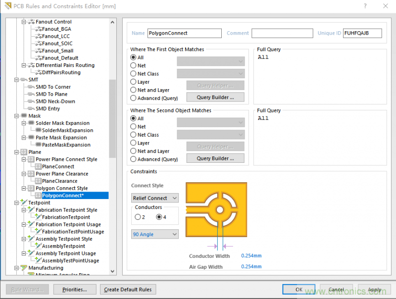 如何引腳接地十字焊盤，過孔完全接地?