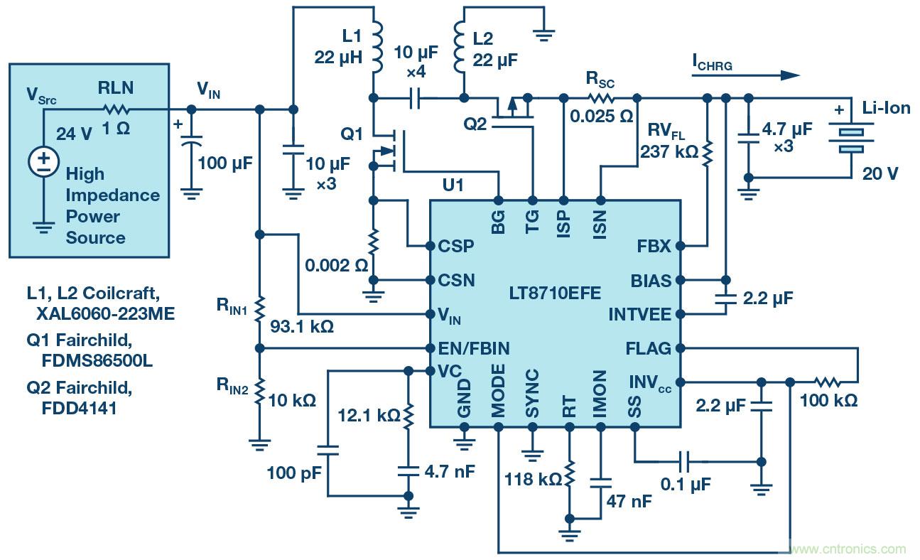 LT8710多功能 DC/DC控制器解決了高阻抗、超長工業(yè)電源線的電壓降問題