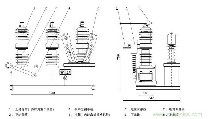 高壓斷路器的操作結(jié)構(gòu)有哪幾種？和隔離開關有什么區(qū)別？