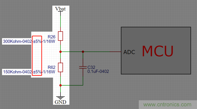 電池電壓偵測電路&ldquo;踩坑&rdquo;：分壓電阻的精度竟然是5%，不是1%