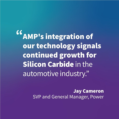AMP 創(chuàng)新型電動(dòng)汽車充電解決方案采用 Wolfspeed E-系列碳化硅器件 AMP 創(chuàng)新型電動(dòng)汽車充電解決方案采用 Wolfspeed E-系列碳化硅器件
