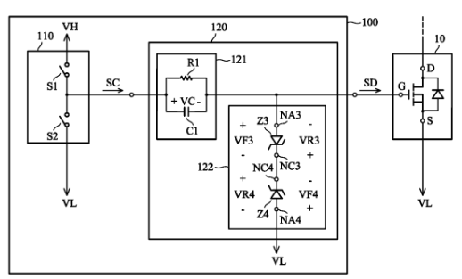 氮化鎵柵極驅(qū)動(dòng)專利:RC負(fù)偏壓關(guān)斷專利技術(shù)之臺(tái)達(dá)電子篇 氮化鎵柵極驅(qū)動(dòng)專利:RC負(fù)偏壓關(guān)斷專利技術(shù)之臺(tái)達(dá)電子篇