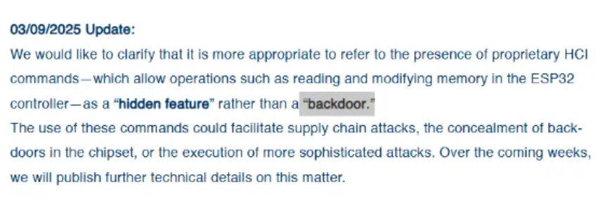 樂鑫ESP32系列芯片被曝存在“后門”？官方緊急回應(yīng)